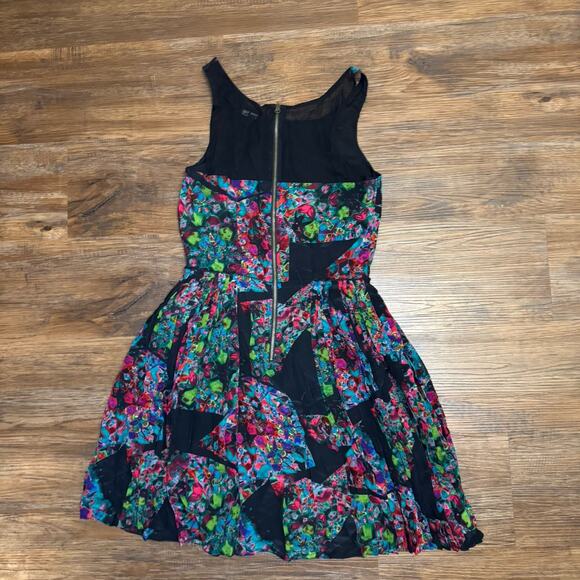 Broadway & Broome Silk Dress Women's Size 0 Abstract Floral Colorful Pleated - Picture 9 of 11